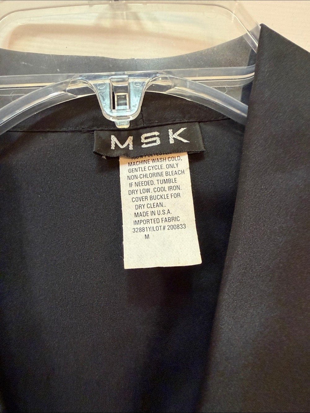 MSK Black Satin Tie-Waist Blazer - Picture 2 of 4